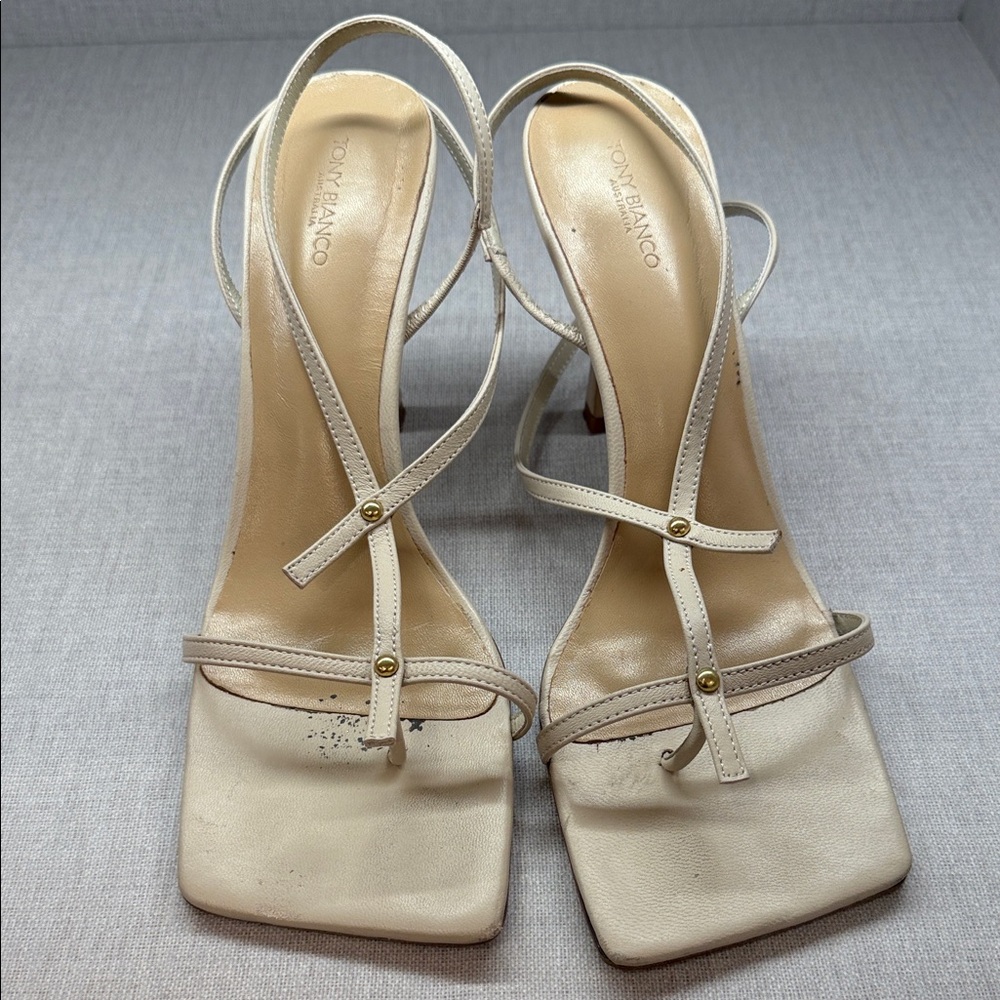 Tony Bianco Beige Strappy Heels
